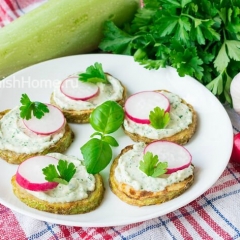 Закуска из жареных кабачков с плавленым сыром