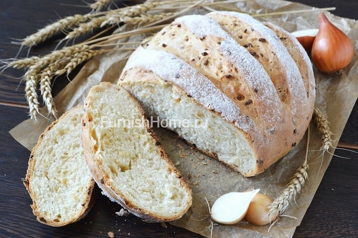 Вкусный и ароматный луковый хлеб