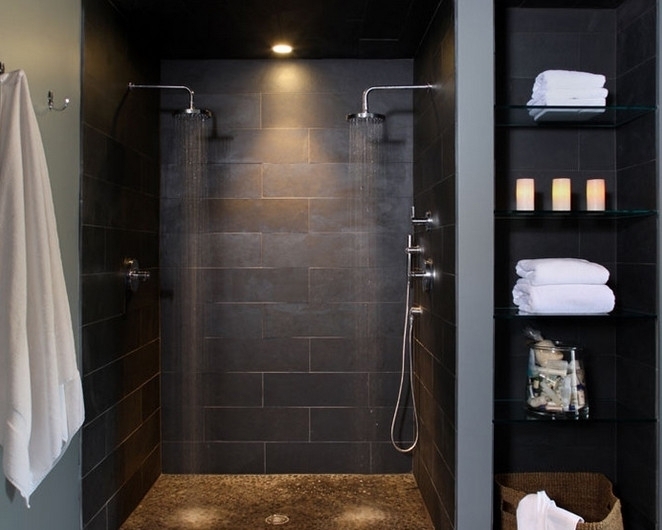 Керамогранит и мрамор, керамическая плитка «под камень» в дизайне ванной комнаты