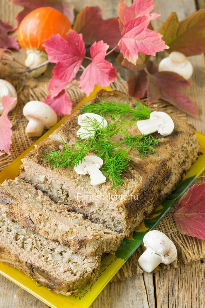Суфле из куриной печени с грибами в духовке