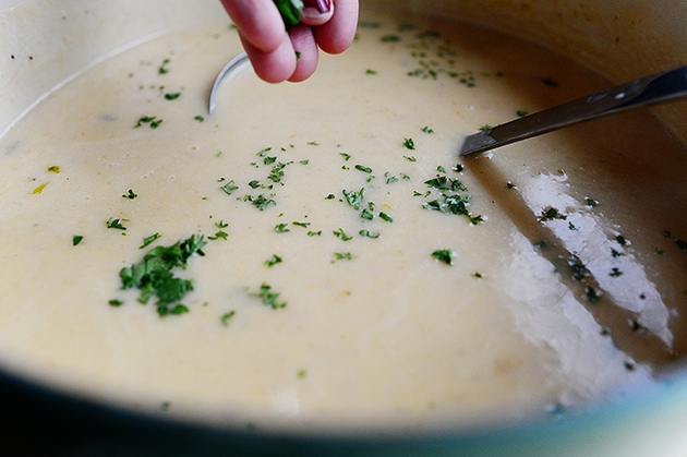 Картофельный суп-пюре с беконом