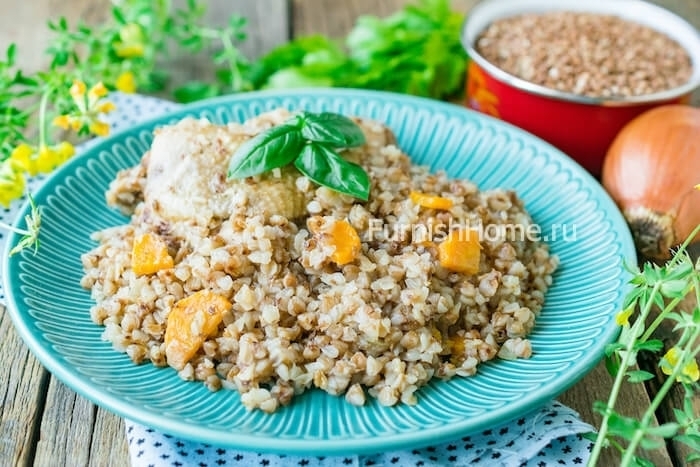 Гречка с курицей и овощами в мультиварке