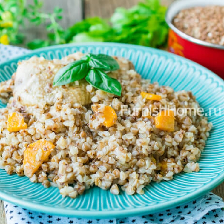 Гречка с курицей и овощами в мультиварке