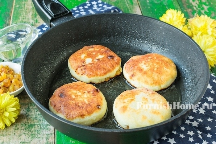 Сырники с рисовой мукой и изюмом