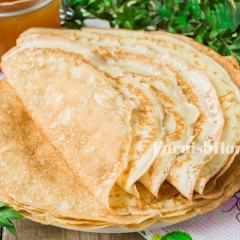 Нежные заварные блины на кефире