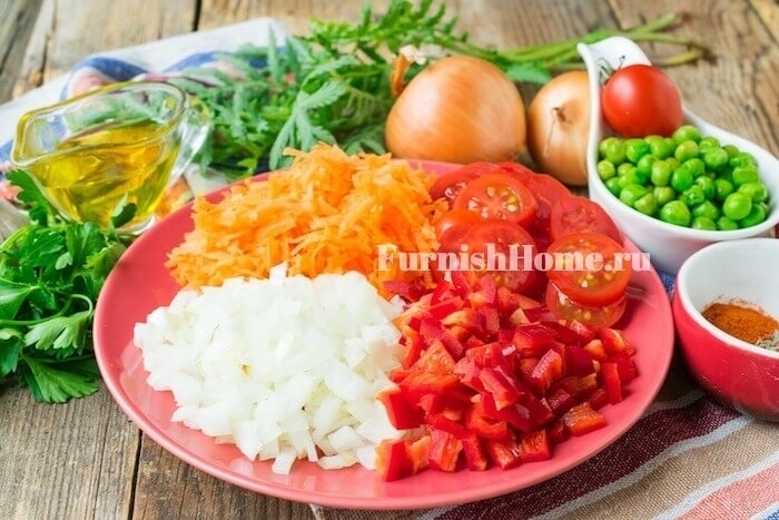 Булгур с овощами, быстрый рецепт