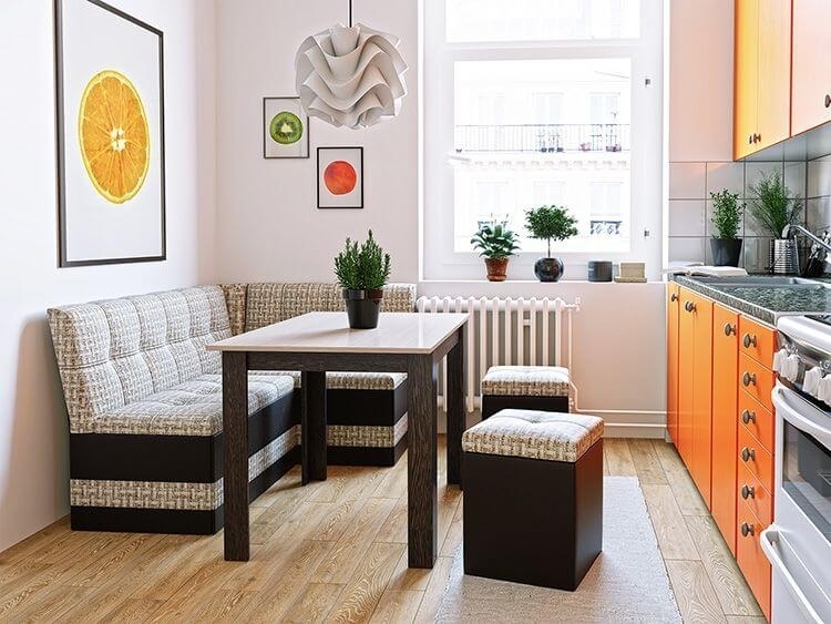 Подбираем диван на кухню: дизайн и практичностьм