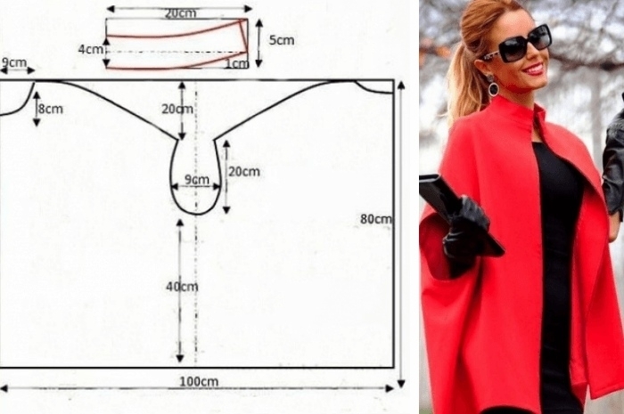 Делаем пальто-накидку: выкройка, технология пошива, идеи