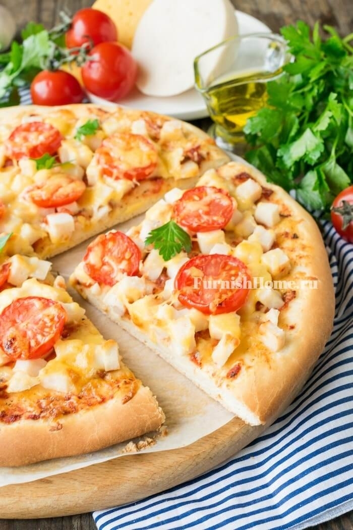 Пицца с ветчиной и сыром