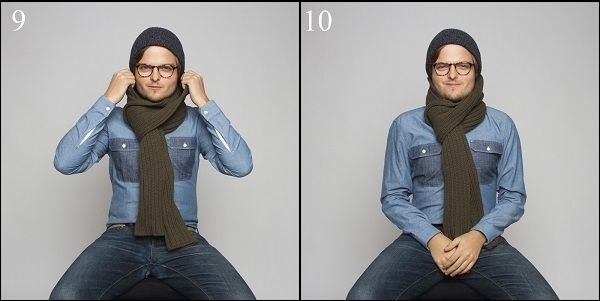 Как завязать мужской шарф: самые теплые узлы