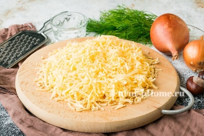 Блины с сыром и грибами