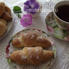 Рогалики из песочно-дрожжевого теста