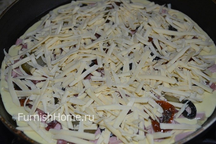 Рецепт быстрой пиццы на сковороде