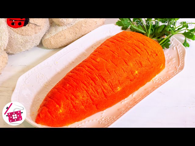 Красивый, простой и очень вкусный салат Морковка для кролика
