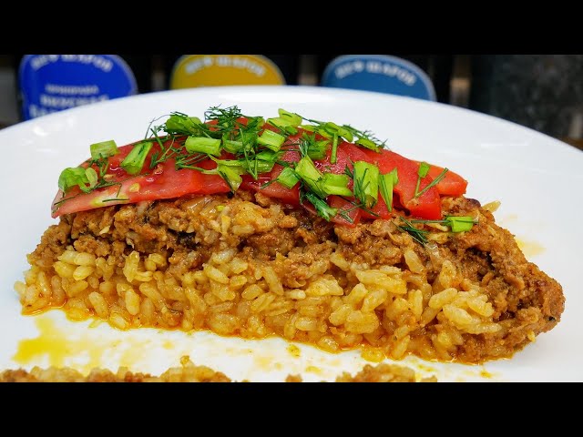Рис с фаршем в томатном соусе - быстрое и простое блюдо