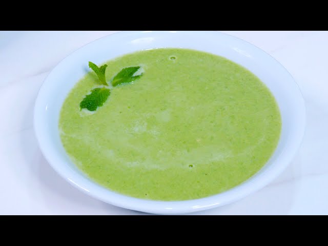 Крем - суп из зелёного горошка со шпинатом